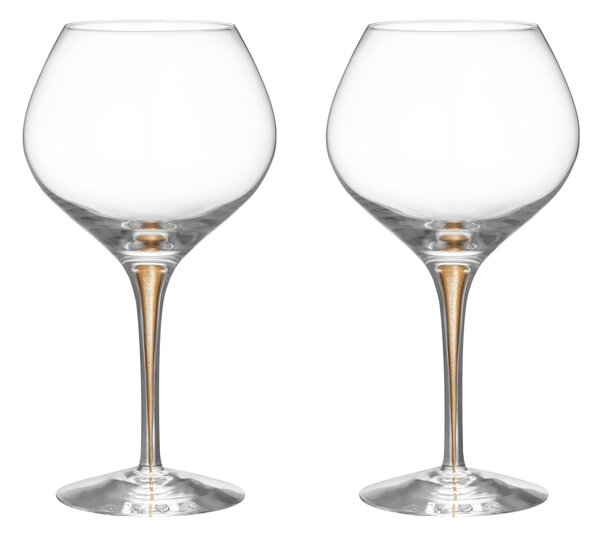 Orrefors Intermezzo Bouquet wine glass 70 cl 2-pack Gold