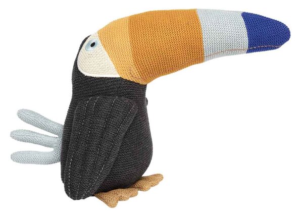 OYOY Toby Toucan plush toy Anthracite-blue