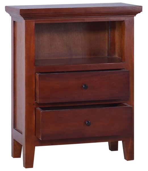 Side Cabinet Classical Brown 60x30x75 cm Solid Mahogany Wood