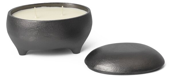 Ferm LIVING Evoke twin candle in jar Blackened Aluminium