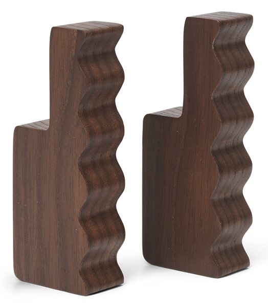 Ferm LIVING Unda hook 2-pack Dark Brown