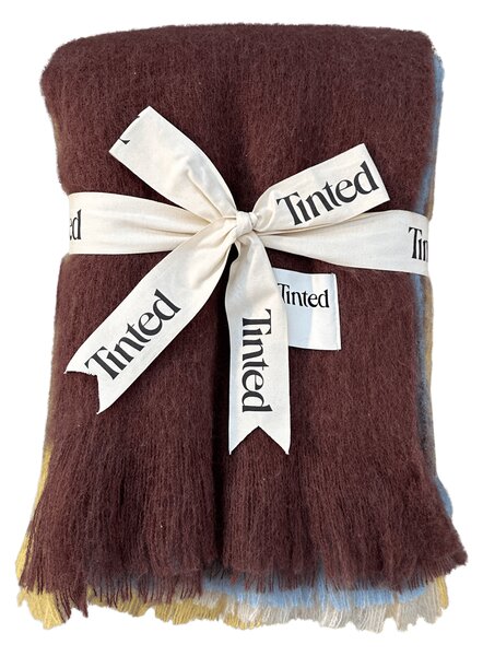 Tinted Lovstrand wool throw 130x170 cm Brown-multi