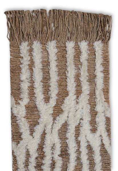 Tinted Wahl entrance rug jute 80x300 cm Brown-offwhite