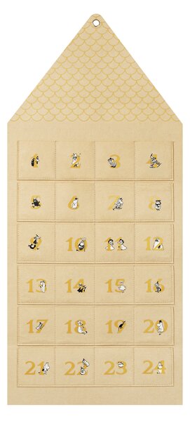 Muurla Moominhouse advent calendar 45x100 cm Beige