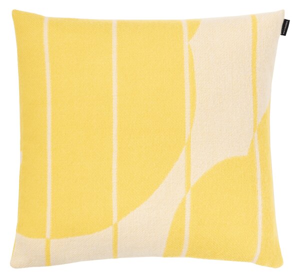 Marimekko Vesi Unikko cushion cover wool 50x50 cm Spring yellow-ecru