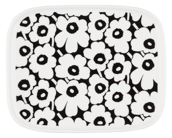 Marimekko Pikkuinen Unikko plate 12x15 cm Black-white