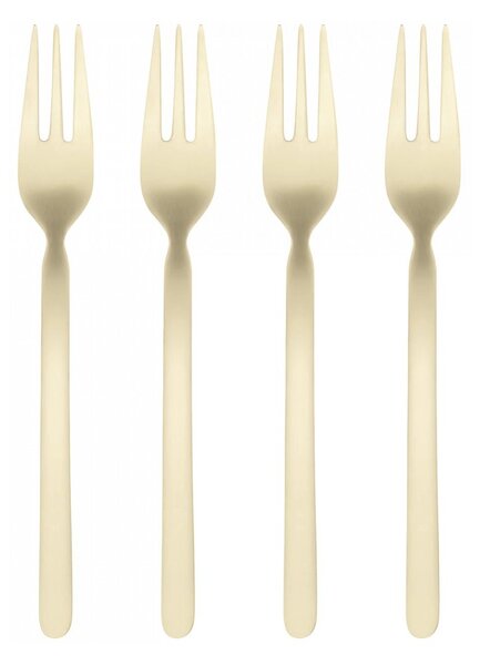 Blomus STELLA dessert fork champagne 4-pack 15,5 cm