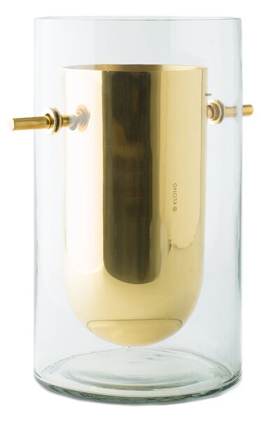 KLONG Alba cylinder vase Brass