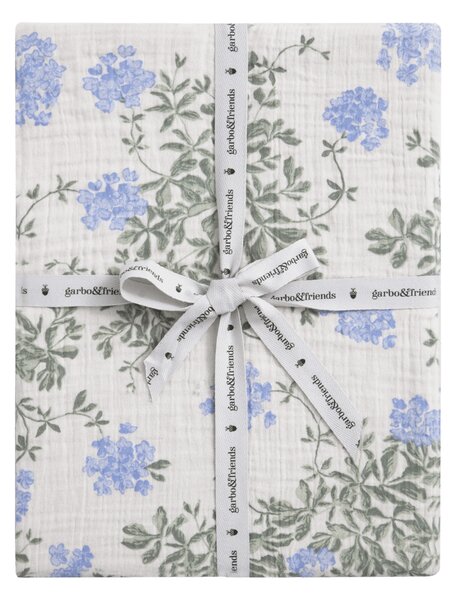 Garbo&Friends Plumbago Muslin fitted sheet 90x200x30 cm