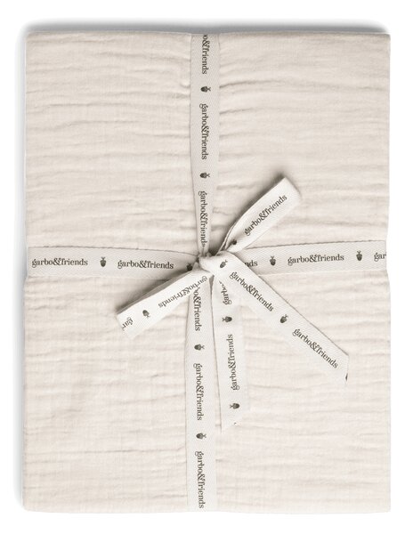 Garbo&Friends Eggshell Muslin fitted sheet 180x200x30 cm