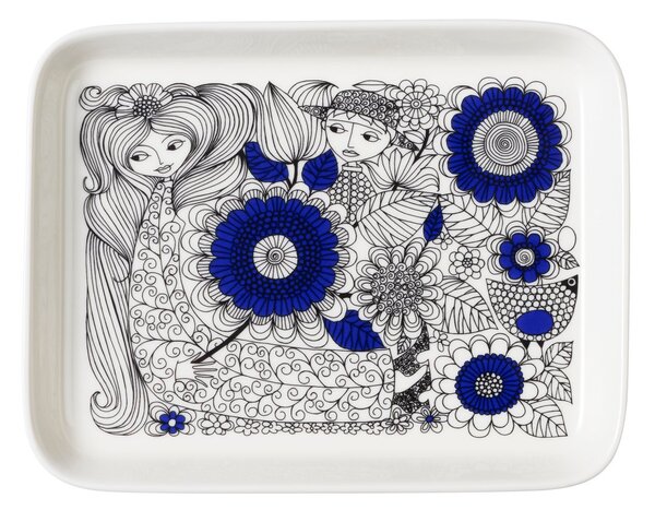 Arabia Pastoraali plate 15x19 cm Blue-white