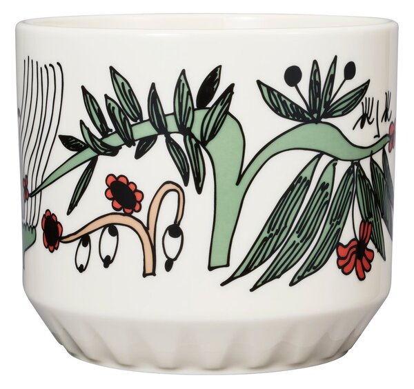 Arabia Puutarhurit flower pot Ø12x14 cm Green-white-red