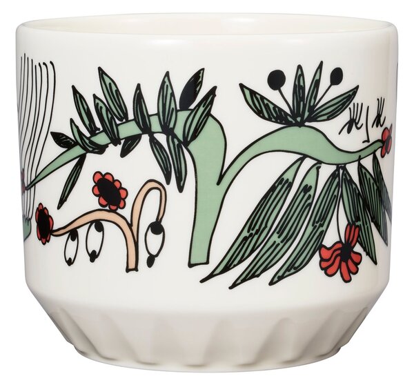 Arabia Puutarhurit flower pot Ø12x10 cm Green-white-red