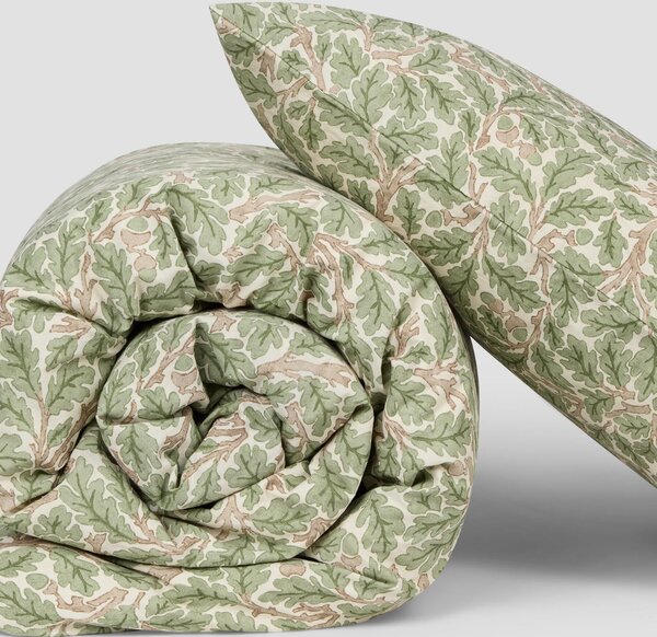 Leafy Arbour Oak Kids Cotton Bedding Set | Cot Size | Piglet in Bed