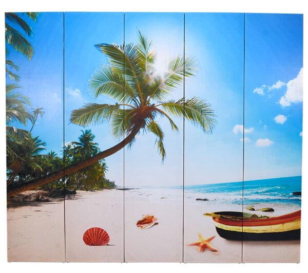 Folding Room Divider 200x170 cm Beach