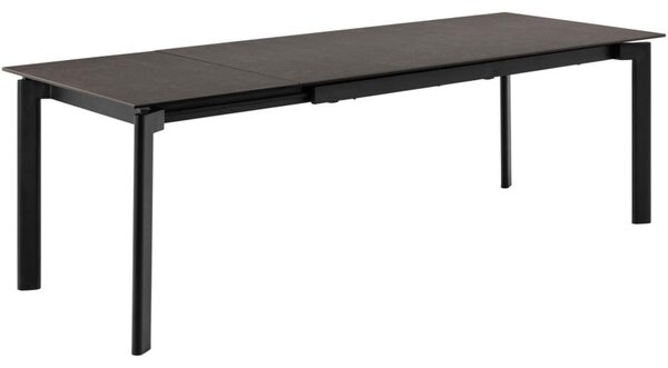 Papillion Ceramic Extending Dining Table With Black Legs - Fairbanks Black