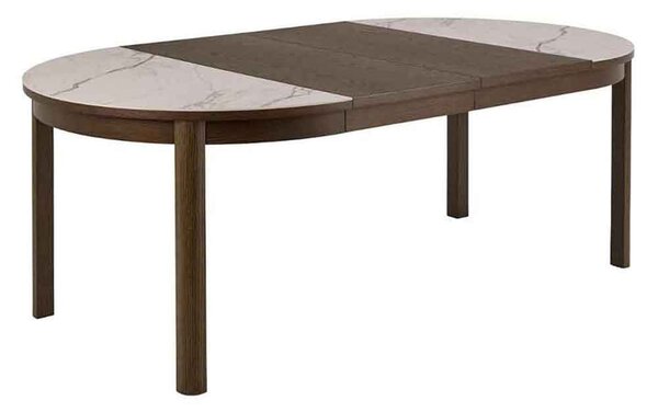Salida Ceramic Top Extending Dining Table - Smoked Oak