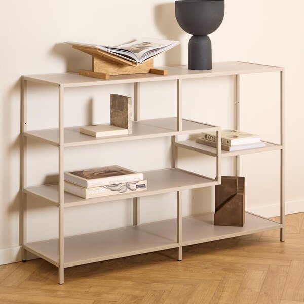 Salvo Steel Bookcase With 4 Shelves - Grey