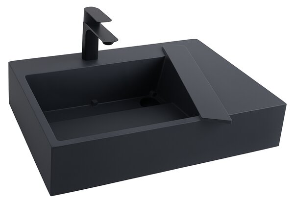 Conglomerate washbasin Archi 75 CM Grey MATT