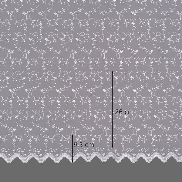 Pencil pleat voile/net curtain