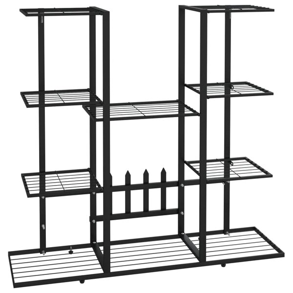 Flower Stand 94.5x25x89 cm Black Iron