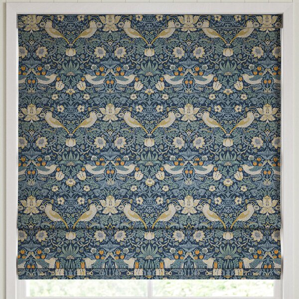 William Morris Strawberry Thief Made To Measure Roman Blind Woad