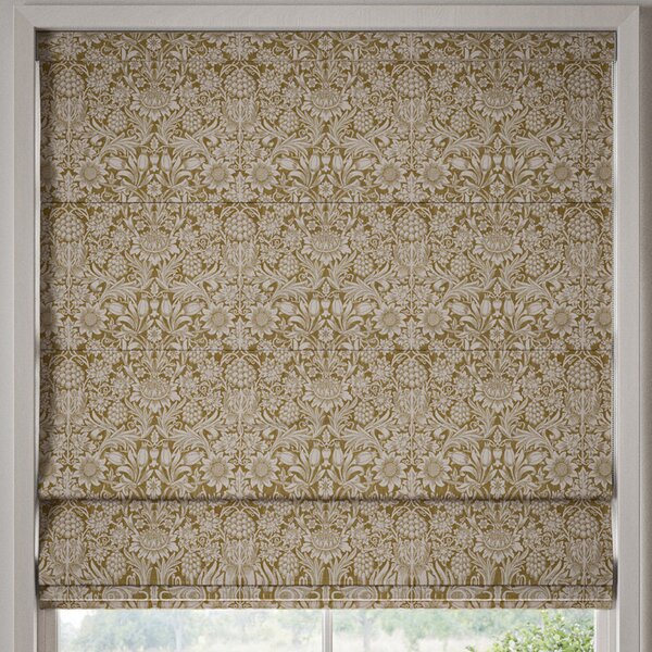 William Morris Sunflower Made to Measure Roman Blind Ochre