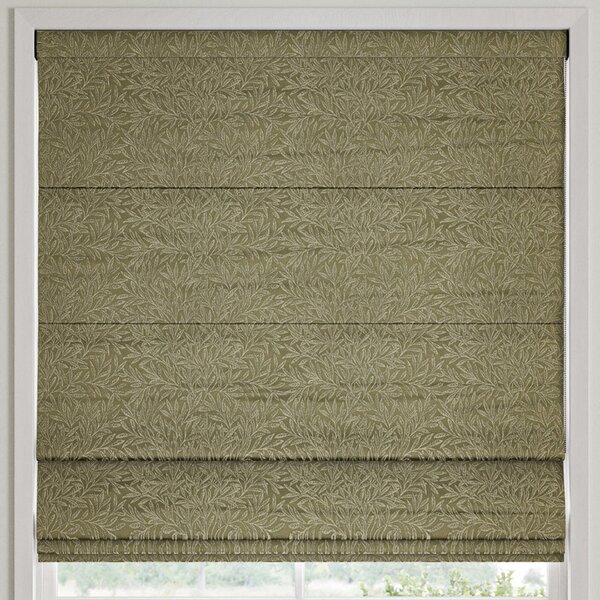 William Morris Willow Woven Made to Measure Roman Blind Sage