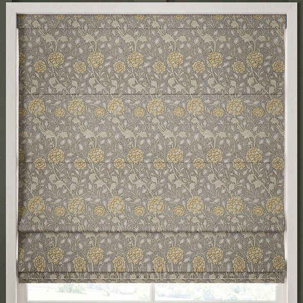 William Morris Wild Tulip Made to Measure Roman Blind Limestone
