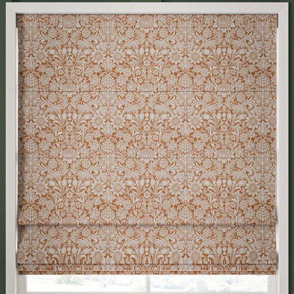 William Morris Sunflower Made to Measure Roman Blind Madder