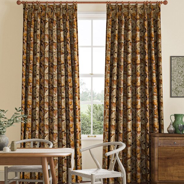 William Morris Acanthus Velvet Made to Measure Curtain Acorn