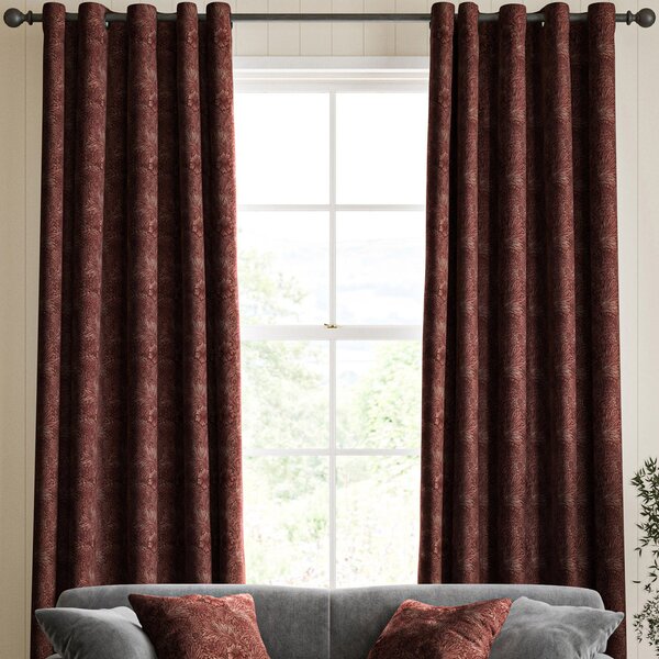 William Morris Marigold Velvet Made to Measure Curtain Berry