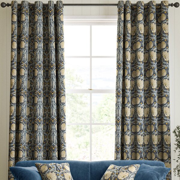 William Morris Pimpernel Made To Measure Curtains Indigo