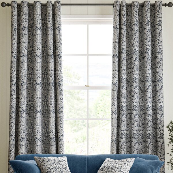 William Morris Sunflower Made to Measure Curtain Indigo