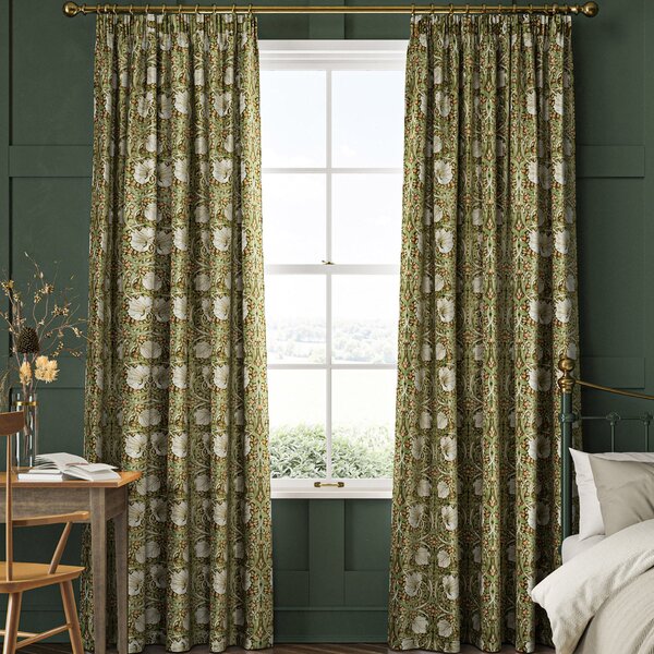 William Morris Pimpernel Velvet Made to Measure Curtain Nettle