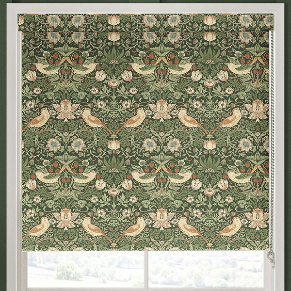 William Morris Strawberry Thief Blackout Made To Measure Roller Blind Nettle