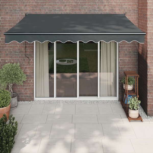 Retractable Awning Anthracite 3x2.5 m Fabric and Aluminium