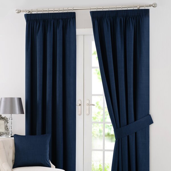 Solar Blackout Pencil Pleat Curtains