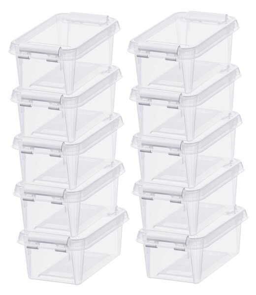 SmartStore Home 0.3L Set of 10 Storage Boxes, Clear