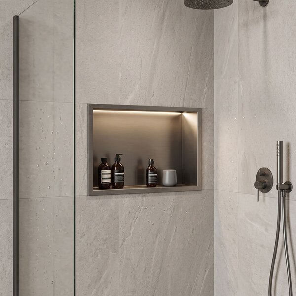 Bathroom shelf LED 30x45 Titan