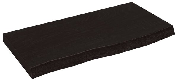 Bathroom Countertop Dark Brown 60x30x(2-4) cm Treated Solid Wood