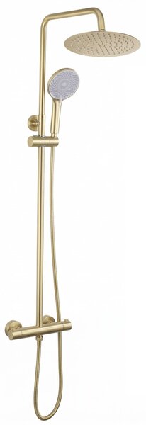 Shower set without spout with thermostat Rea Lungo Gold Brush