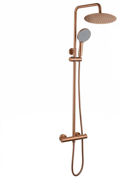Shower set without spout with thermostat Rea Lungo Copper Brush