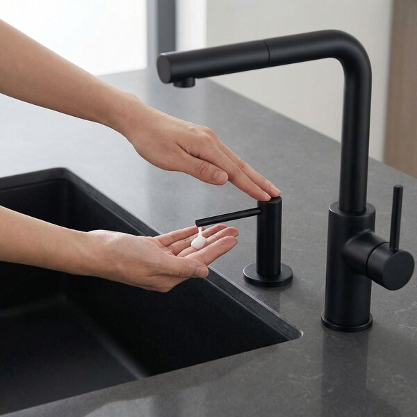 Detergent dispenser for sinks Rea DEX Black