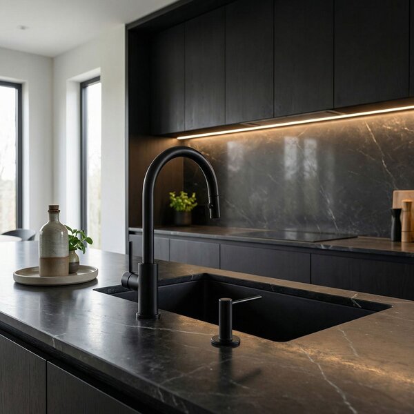 Detergent dispenser for sinks Rea DEX Black