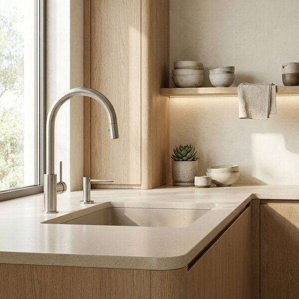 Detergent dispenser for sinks Rea DEX Brush Nickel