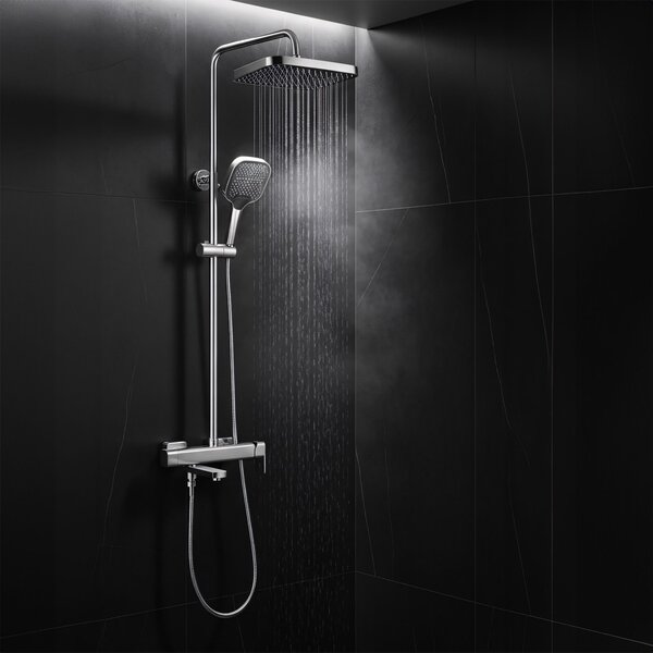 Shower set Rea Arlo Brush Nickle