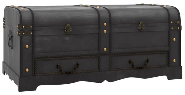 Wooden Treasure Chest Large Black