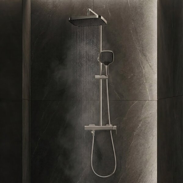 Shower set Rea Arlo Brush Nickle