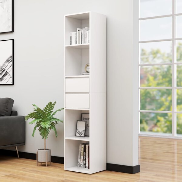 Book Cabinet White 36x30x171 cm Engineered Wood